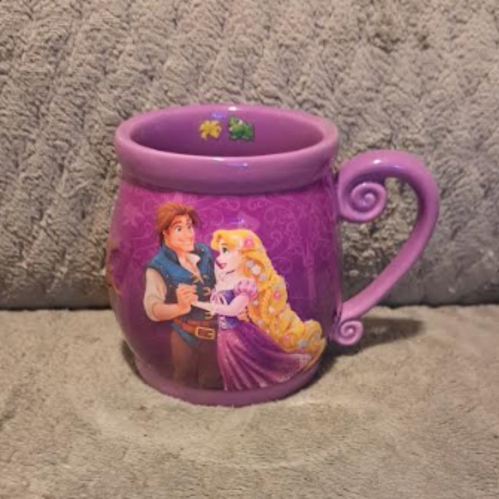NEW Disney Tangled Decorated Mug with Rapunzel Flynn Pascal and Mother Gothel